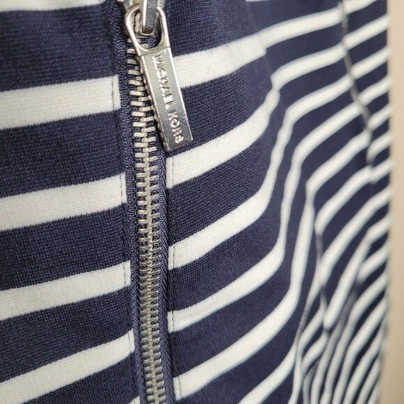 Michael Kors Striped Nautical Navy White Sleeveless Sheath Dress Size M - Picture 9 of 12
